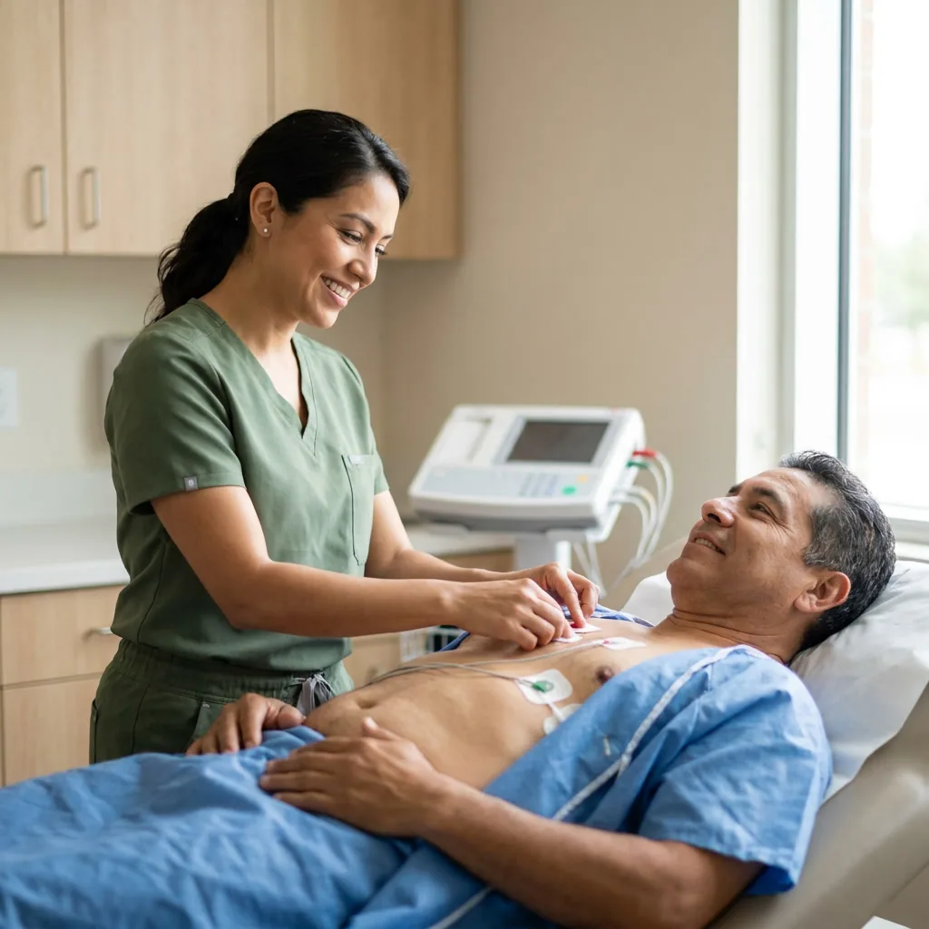 Electrocardiograma (EKG) - Servicio médico Clínica Hispana Nueva Salud Lawndale Houston TX