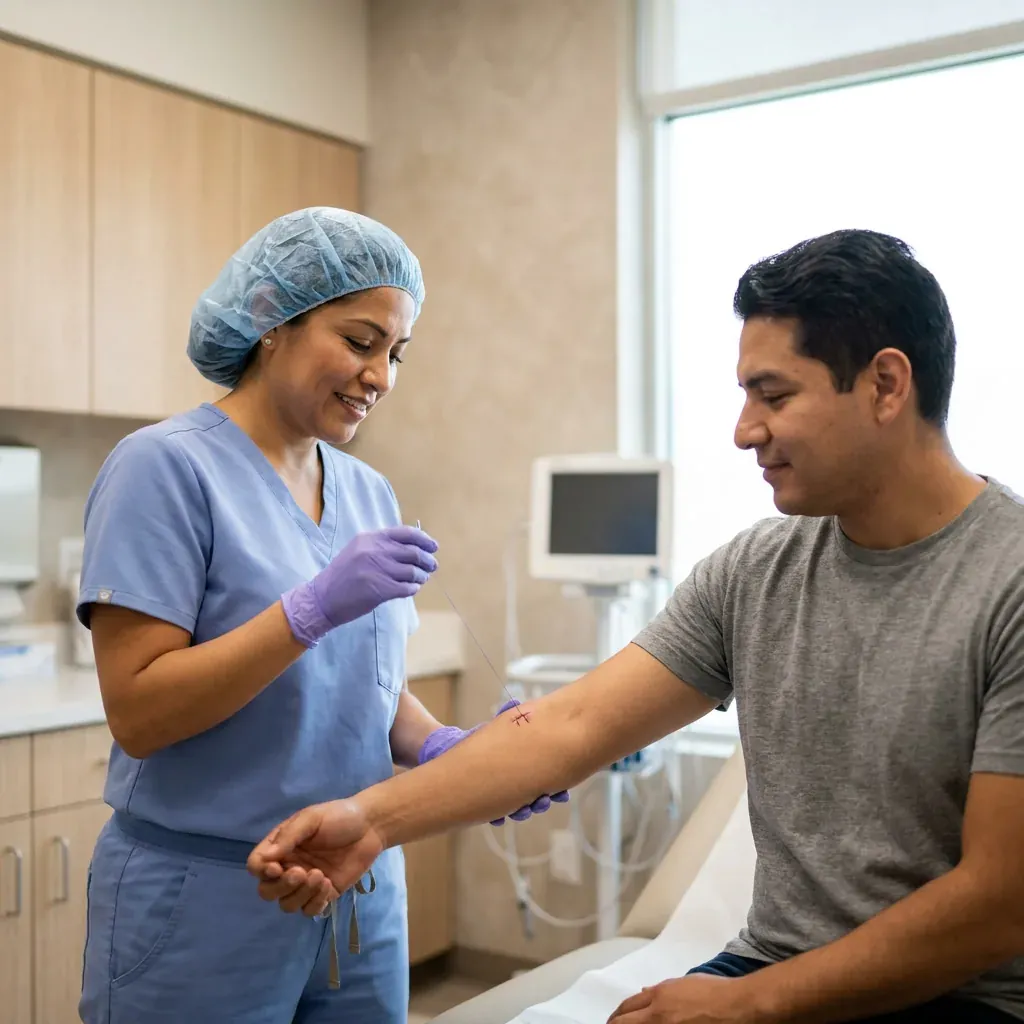 Suturas de Heridas - Servicio médico Clínica Hispana Nueva Salud Lawndale Houston TX